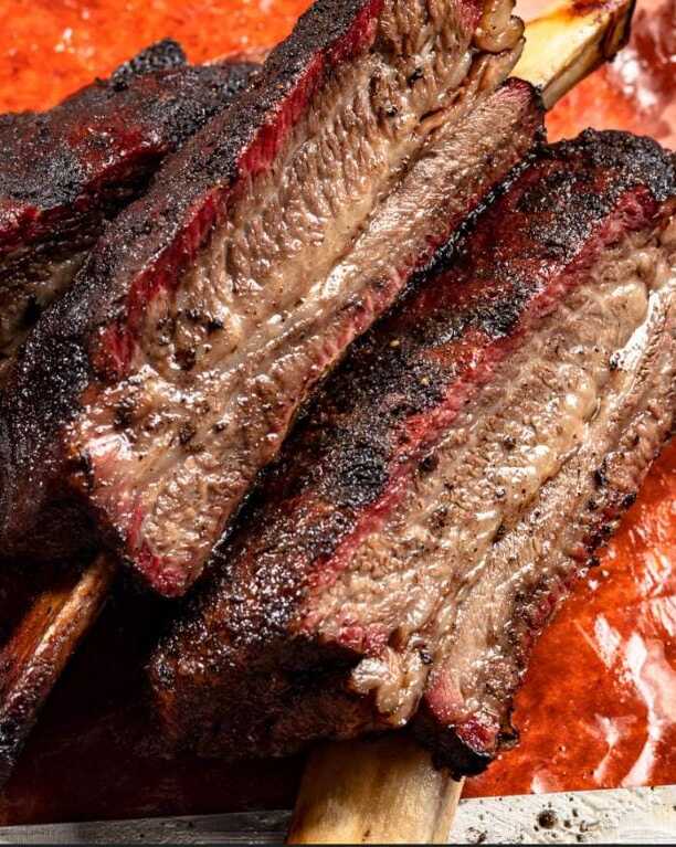 Oven grilled brisket ribs