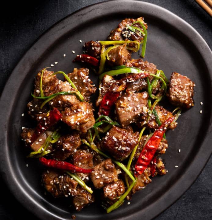 Lamb/mutton sizling chunk